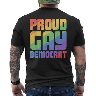 Proud Gay Democrat Lgbt Men's T-shirt Back Print - Monsterry UK