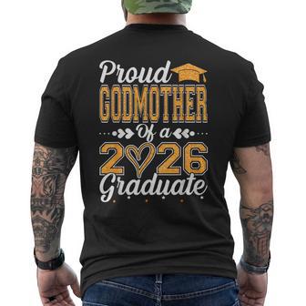 Proud Godmother Of A 2026 Graduate Senior Graduation Men's T-shirt Back Print - Monsterry