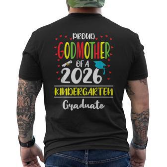 Proud Godmother Of A Class Of 2026 Kindergarten Graduate Men's T-shirt Back Print - Monsterry