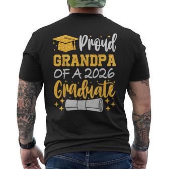 Proud Grandpa Of A 2026 Graduate Class Of 2026 Graduation Men's T-shirt Back Print - Thegiftio UK