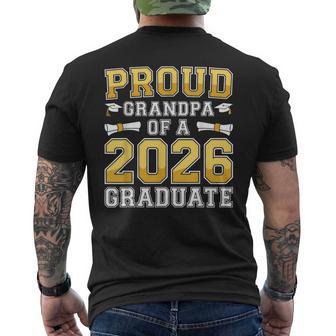 Proud Grandpa Of A 2026 Graduate Class 2026 Graduation Men's T-shirt Back Print - Monsterry