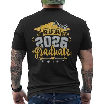 Proud Grandpa Of A 2026 Graduate Grad Senior Graduation Men's T-shirt Back Print - Thegiftio UK