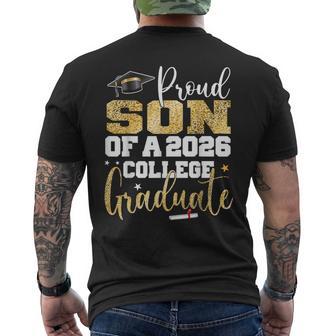 Proud Son Of 2026 Graduate College Graduation Party Men's T-shirt Back Print - Monsterry