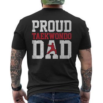 Proud Taekwondo Dad Father’S Day Martial Arts Taekwondo Men's T-shirt Back Print - Thegiftio UK