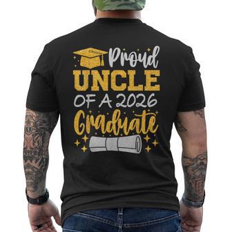 Proud Uncle Of A 2026 Graduate Class Of 2026 Graduation Men's T-shirt Back Print - Monsterry