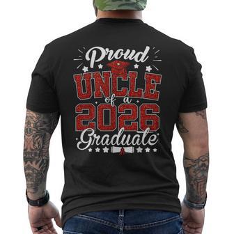 Proud Uncle Of A 2026 Graduate Senior 2026 Graduation Men's T-shirt Back Print - Thegiftio UK
