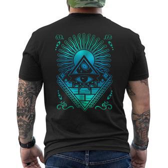 Psichedelico Goa Trance Darkpsy Psytrance Presente T-shirt da uomo con stampa posteriore - Novitaregali