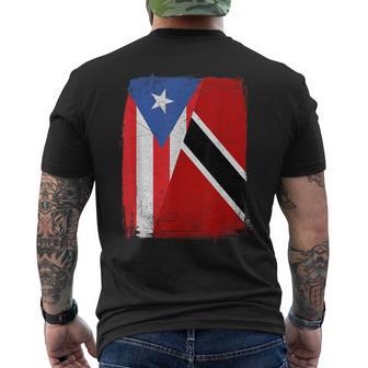 Puerto Rican Trinidadian Flag Puerto Rico Trinidad Heritage Men's T-shirt Back Print - Thegiftio UK