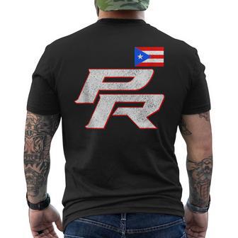 Puerto Rico Pr Vintage Pride Boricua Puerto Rican Flag Men's T-shirt Back Print - Thegiftio UK