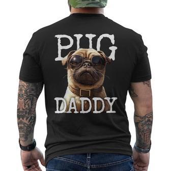 Pug Daddyパグパグパグパグパグパグお父さん犬お父さん父の日甘いパグパグお父さん メンズTシャツ バックプリント - Kawaiitshirt