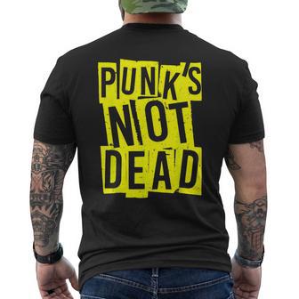 Punk's Not Dead -Intage Punk Rock Punk Is Not Dead Camiseta Hombre Estampado Espalda - Regaloses