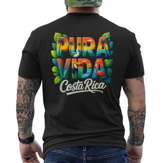 Puravida Costa Rica Souvenir Cool Central America Travel Men's T-shirt Back Print - Thegiftio UK