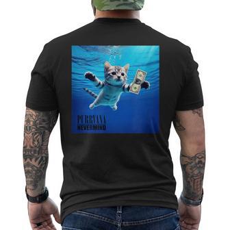 Purrvana Nevermind Cat Men's T-shirt Back Print - Thegiftio UK