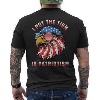 I Put The Tism In Patriotism Autism Eagle Usa Pride Men's T-shirt Back Print - Thegiftio UK