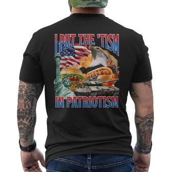 I Put The 'Tism In Patriotism Patriotic American Core Men's T-shirt Back Print - Monsterry