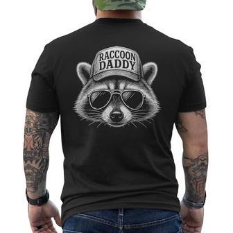 Raccoon Daddy Papa Racoon Fathers Day Dad Cute Raccoons Men's T-shirt Back Print | Seseable UK
