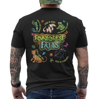 Rainforest Falls Exploring The Nature Of God Vbs 2026 Men's T-shirt Back Print - Monsterry