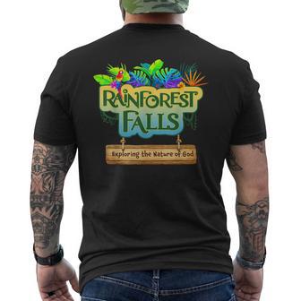 Rainforest Falls Exploring The Nature Of God Vbs 2026 Men's T-shirt Back Print - Thegiftio UK