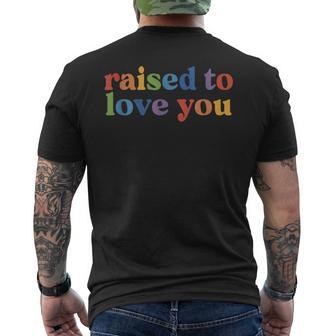 Raised To Love You Toddler Pride Lgbtq Future Is Inclusive Men's T-shirt Back Print - Thegiftio UK