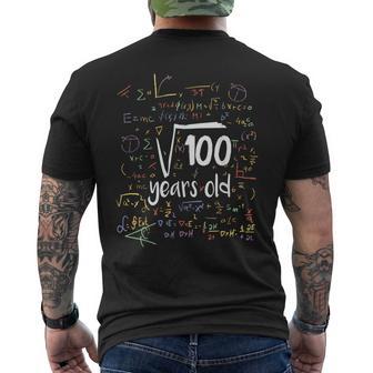 Raíz Cuadrada De 100 Nerd 10 Años De Edad 10 Cumpleaños Matemáticas Camiseta Hombre Estampado Espalda - Regaloses