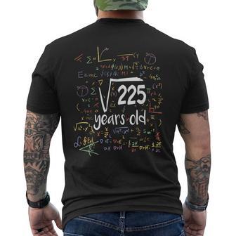 Raíz Cuadrada De 225 Nerd 15 Años 15 Cumpleaños Matemáticas Camiseta Hombre Estampado Espalda - Regaloses