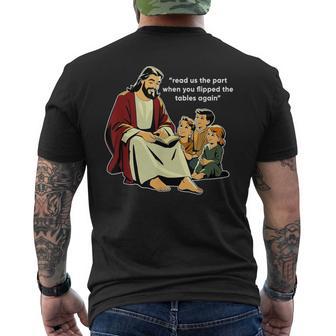 Read Us The Part When You Flipped The Tables Again Men's T-shirt Back Print - Thegiftio UK