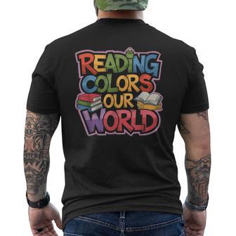 Reading Colors Our World Books Lover Men's T-shirt Back Print - Monsterry