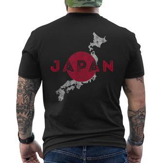 Recuerdo De Bandera Y Mapa Japonés Japón Camiseta Hombre Estampado Espalda - Regaloses