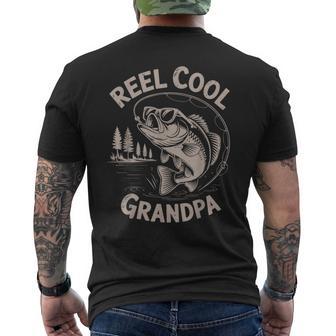 Reel Cool Great Grandpa Step Dad Fishing Father Day Men's T-shirt Back Print | Seseable UK