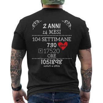 Regalo Di Anniversario Di Matrimonio Per Copia 2 Anni T-shirt da uomo con stampa posteriore - Novitaregali