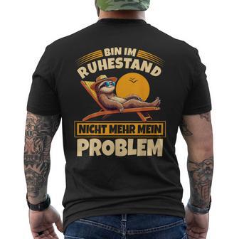 Rente 2026 Nicht Mehr Mein Problem Ruhestand Rentner T-Shirt mit Rückendruck - Geschenkecke