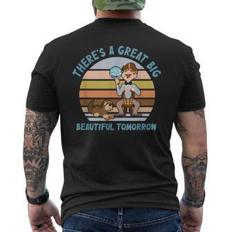 There's A Great Big Beautiful Tomorrow Inspirational Quotes Men's T-shirt Back Print - Thegiftio UK