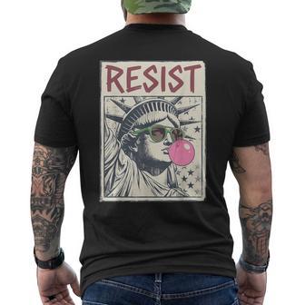 Resist Statue Liberty Bubblegum Equality Protest Men's T-shirt Back Print - Thegiftio UK