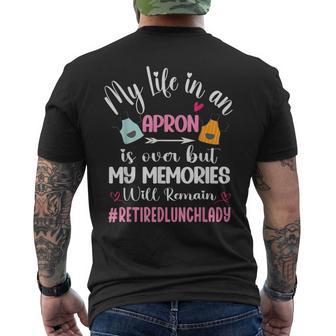 Retired Lunch Lady Cafeteria School Food Service Retirement Men's T-shirt Back Print - Thegiftio UK