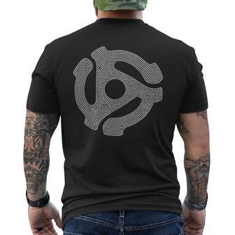 Retro 45 Rpm Adapter Vinyl Music Symbol Men's T-shirt Back Print - Monsterry
