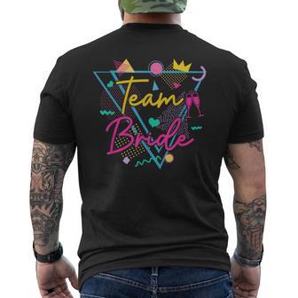 Retro 90Er Jahre Team Braut Junggesellinnenabschied Braut Der 90Er Jahre T-Shirt mit Rückendruck - Seseable