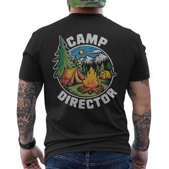 Retro Camp Director Camping Summer Camp Camper Staff Men's T-shirt Back Print - Thegiftio UK