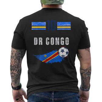 Retro Dr Congo Flag Congolese Pride Lovers Men's T-shirt Back Print - Thegiftio UK