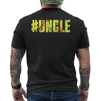 Retro Fathers Day Softball Uncle Softball Player Men's T-shirt Back Print - Thegiftio UK