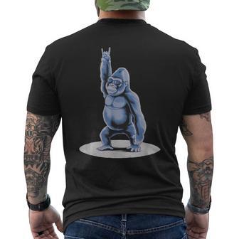 Retro Gorilla Rock Musik Herren Kinder Lustige Gorillaonnenbrille T-Shirt mit Rückendruck - Geschenkecke