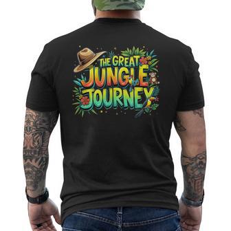 Retro The Great Jungle Journey Adventure Theme Vbs Graphic Men's T-shirt Back Print - Thegiftio UK