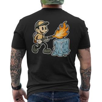 Retro Melt Ice Protest Men's T-shirt Back Print - Thegiftio UK