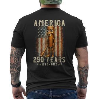 Retro Meme Tung Tung Tung Sahur Brainrot 250 Years American Men's T-shirt Back Print - Thegiftio UK