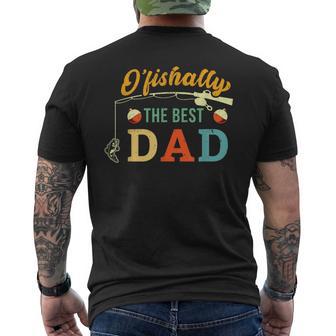 Retro Ofishally The Best Dad Fishing Father Fisherman Papa Men's T-shirt Back Print - Monsterry UK