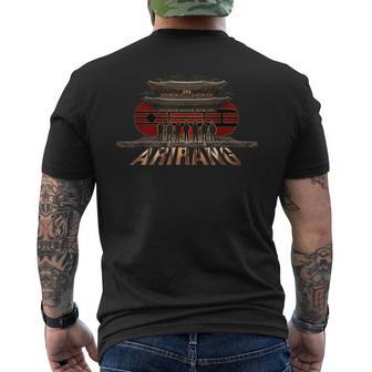 Retro Basic Quote Arirang Korean Hangul Style Men's T-shirt Back Print | Mazezy