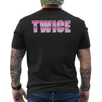 Retro Twice T-Shirt mit Rückendruck - Seseable