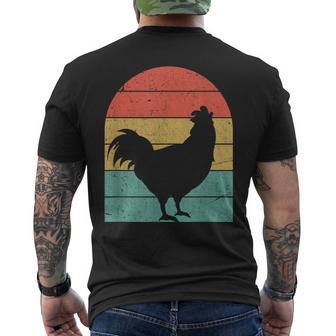 Retro Uccello Allevamento Di Polli Gallina Contadino Pollo T-shirt da uomo con stampa posteriore - Novitaregali