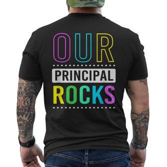 Retro Vibe School Principal Our Principal Rocks Men's T-shirt Back Print - Thegiftio UK