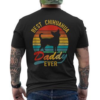 Retro Vintage Best Chihuahua Daddy Ever Chihuahua Dad Men's T-shirt Back Print - Thegiftio UK