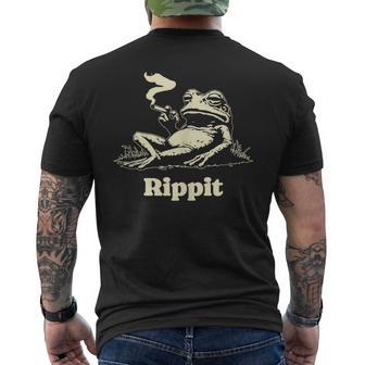 Rippit Frog Stoner Weed Marijuana Smoker Cannabis 420 Men's T-shirt Back Print - Thegiftio UK